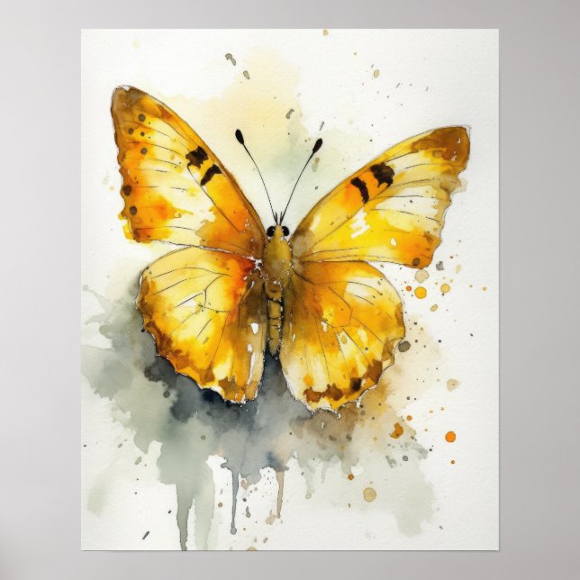 Little Yellow Butterfly Art Print Poster (Front)