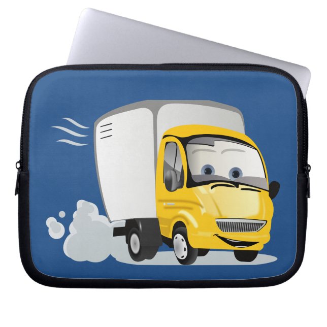 Little Yellow Cartoon Truck for Kids! Laptop Sleeve (Front)