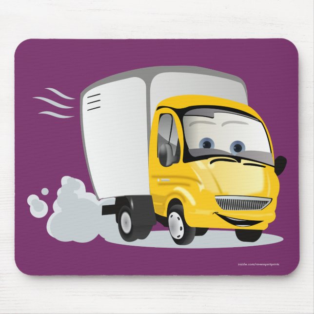 Little Yellow Cartoon Truck for Kids! Mouse Pad (Front)