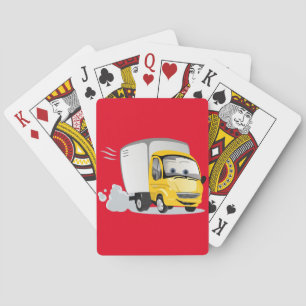 Little Yellow Cartoon Truck for Kids! Playing Cards