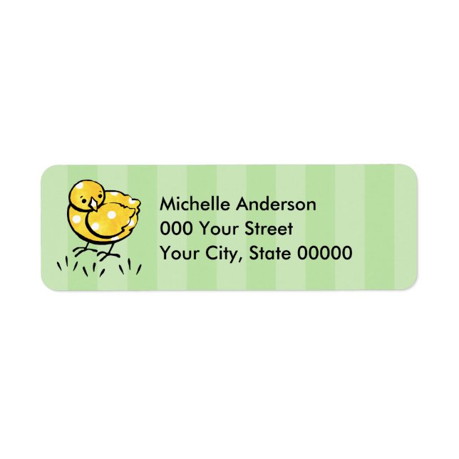 Little Yellow Chick Return Address Return Address Label (Front)