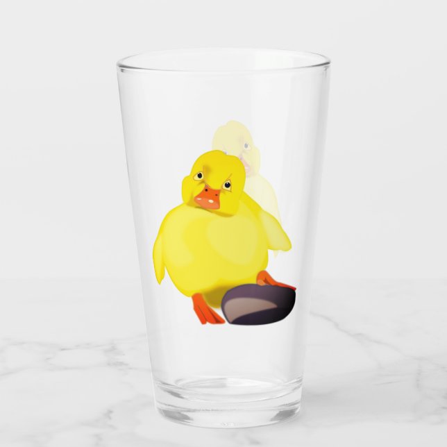 Little Yellow Duck Glass (Back)