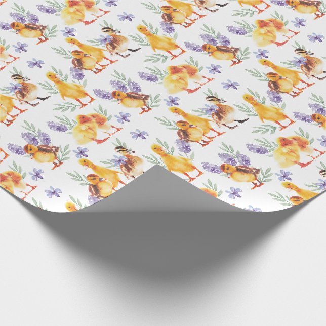 Little yellow ducks wrapping paper (Corner)