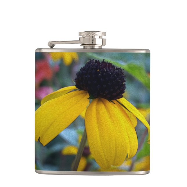 Little yellow flower hip flask (Front)