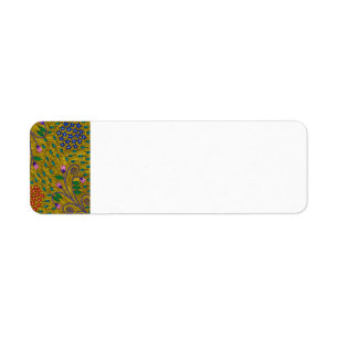 Little Yellow Garden Floral And Leaves Return Address Label