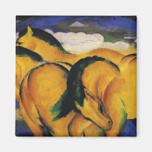 Little Yellow Horses 1912 by Franz Marc Magnet