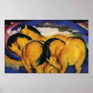 Little Yellow Horses 1912 by Franz Marc Poster