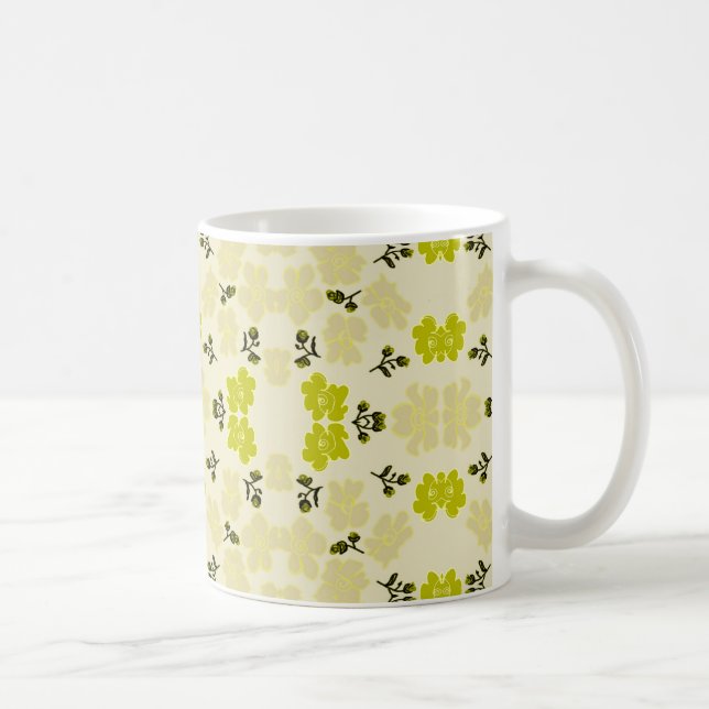 Little Yellow Roses Coffee Mug (Right)