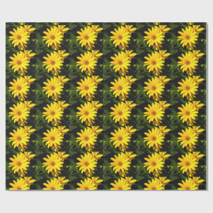 Little Yellow Sunflowers Wrapping Paper