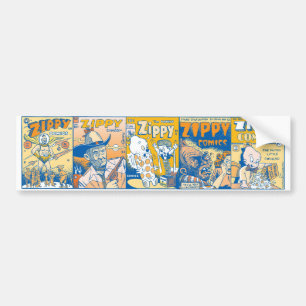 Little Zippy Comic Covers Bumper Sticker