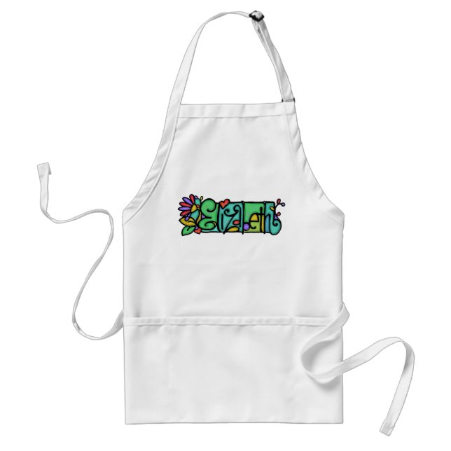 LittleGirlie chef cook name Elizabeth apron (Front)