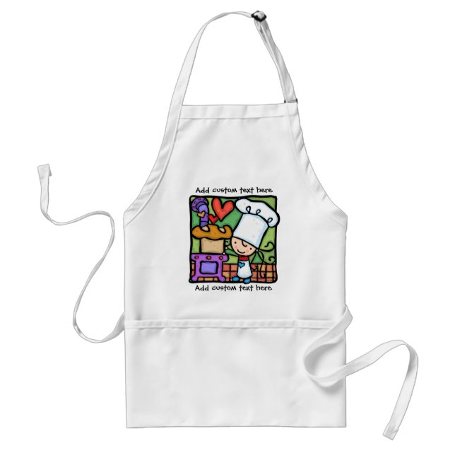 LittleGirlie loves to bake bread APRON (Front)