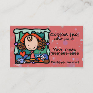 LittleGirlie promotes her cleaning business! ROSE Business Card