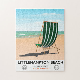 Littlehampton Beach East Sussex travel poster Jigsaw Puzzle