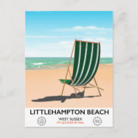 Littlehampton Beach East Sussex travel poster