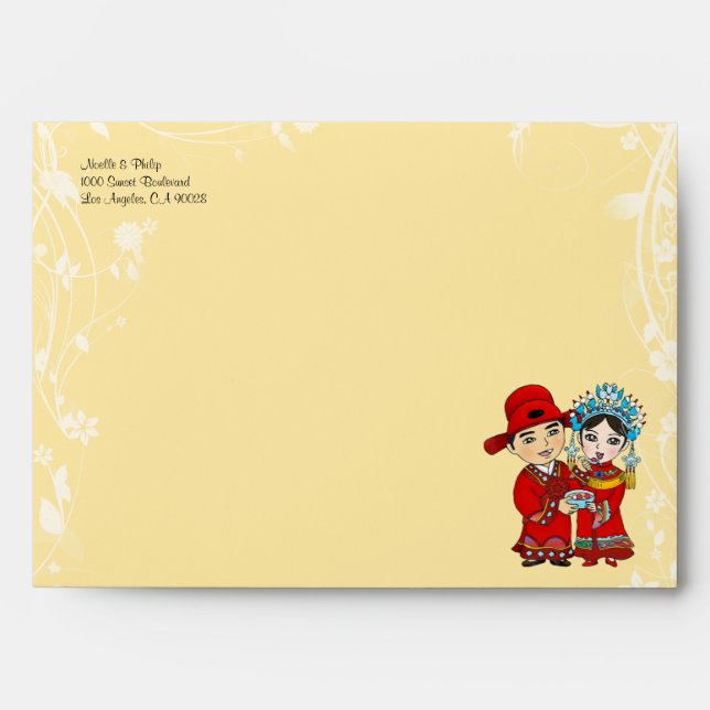 LittlePixyBoots - Wedding Envelope - Yellow2 (Front)