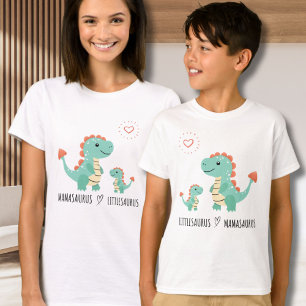 Littlesaurus loves Mamasaurus Family Matching Tee