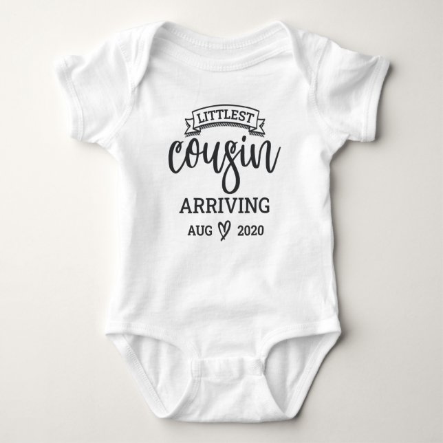 Littlest Cousin Arriving Baby Bodysuit (Front)
