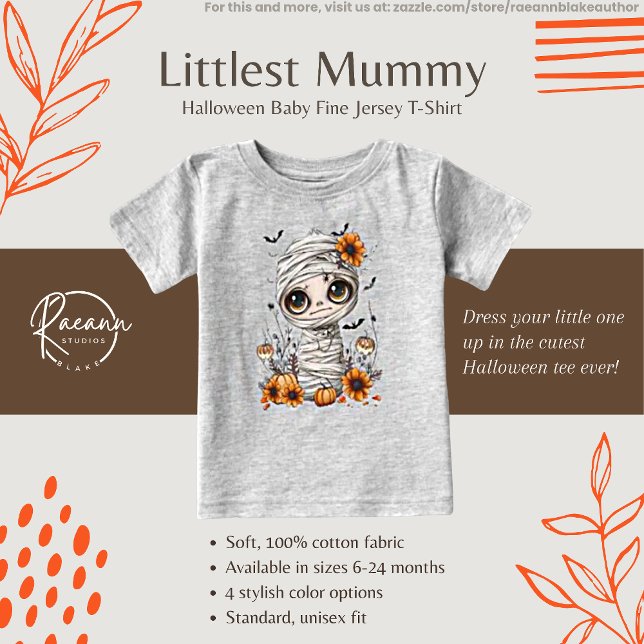 Littlest Mummy Halloween Baby Fine Jersey T-Shirt (Creator Uploaded)