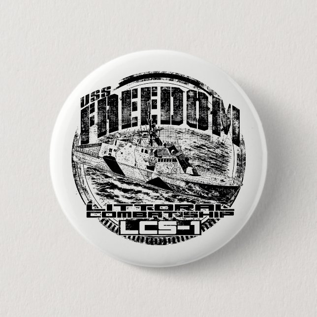 Littoral combat ship Freedom Round Button Button (Front)