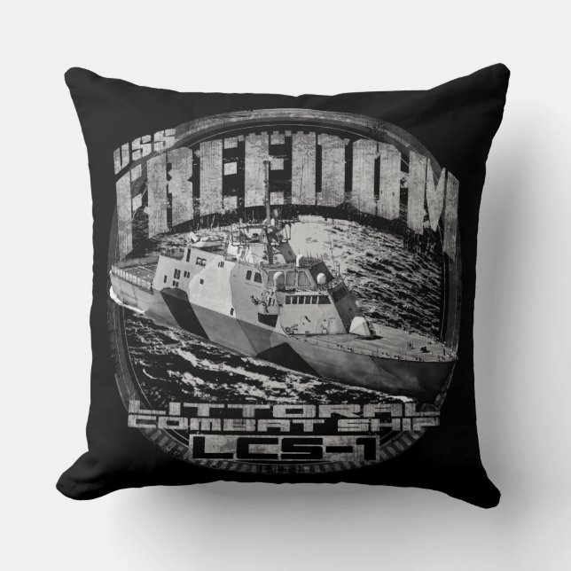 Littoral combat ship Freedom Throw Pillow (Front)