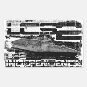 Littoral combat ship Independence Your Custom Rec Rectangular Sticker