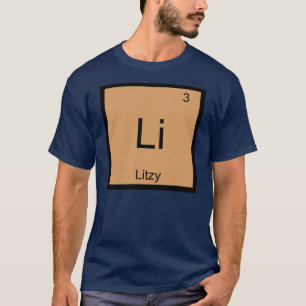 Litzy Name Chemistry Element Periodic Table T-Shirt