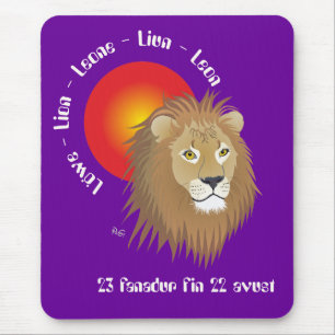 Liun 23 fanadur fin 22 avust Mauspad Mouse Pad