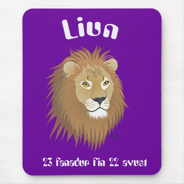 Liun 23 fanadur fin 22 avust Mauspad Mouse Pad (Front)