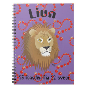 Liun 23 fanadur fin 22 avust Notizheft Notebook