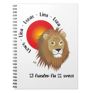 Liun 23 fanadur fin 22 avust Notizheft Notebook