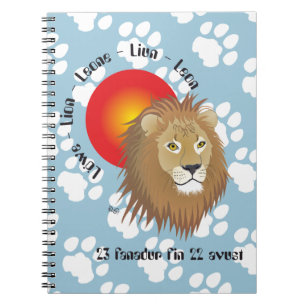 Liun 23 fanadur fin 22 avust Notizheft Notebook