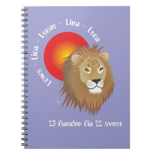 Liun 23 fanadur fin 22 avust Notizheft Notebook