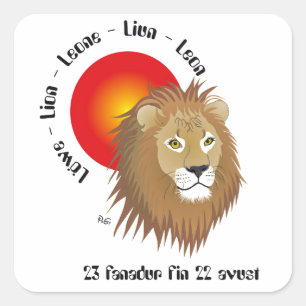 Liun 23 fanadur fin 22 avust sticker