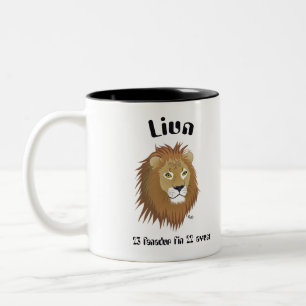 Liun 23 fanadur fin 22 avust Tasse Two-Tone Coffee Mug