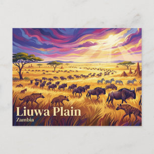 Liuwa Plain National Park Zambia Postcard