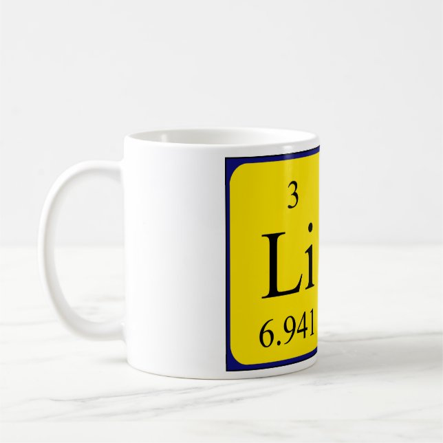 Liv periodic table name mug (Left)