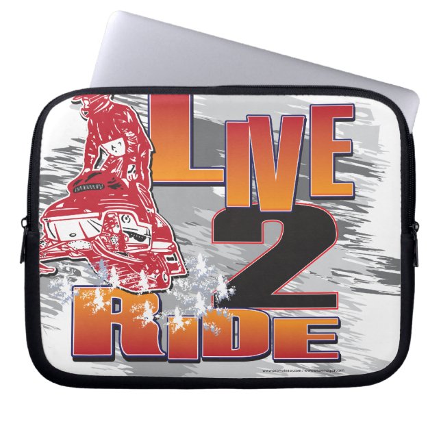 LIVE-2-RIDE-SLED LAPTOP SLEEVE (Front)