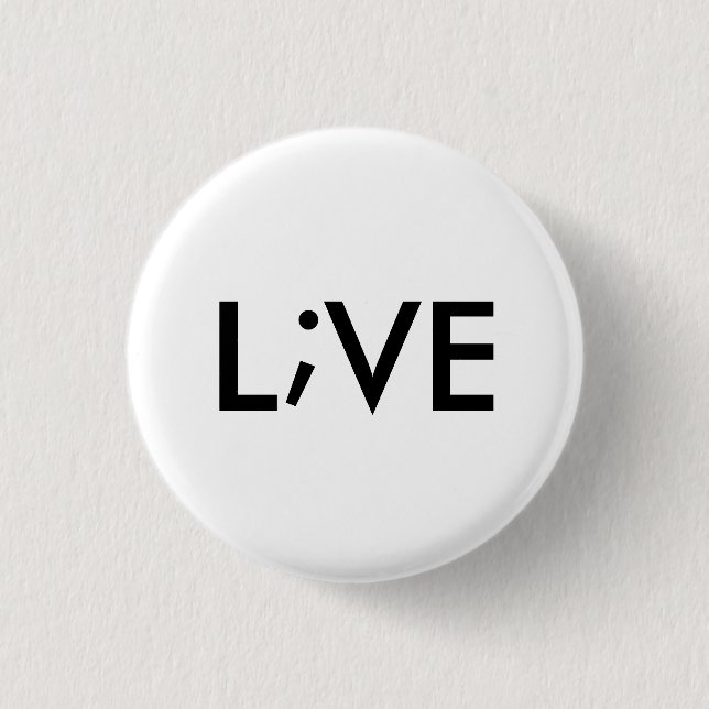 live 3 cm round badge (Front)