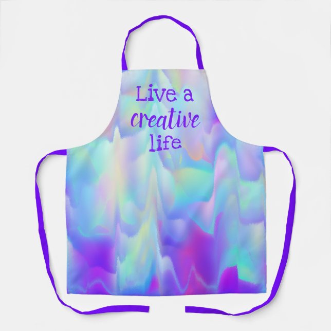 Live a Creative Life Colourful Apron (Front)