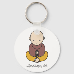 Live a happy life key ring