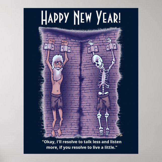 Live A Little Dark Blue Poster (Front)