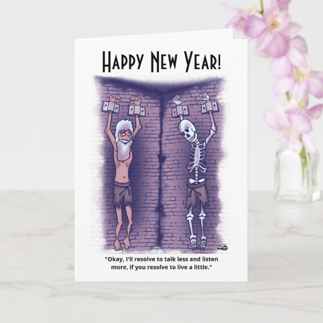 Live A Little New Year's Day Card (Orchid)