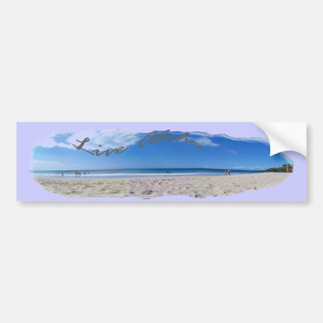 Live Aloha! Bumper Sticker (Front)
