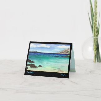 Live Aloha greeting card, painting of South Maui Card