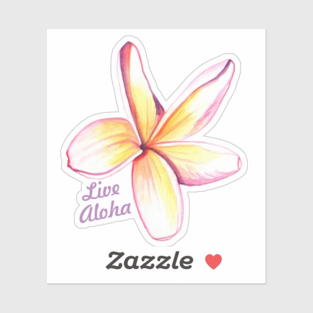 Live Aloha Hawaiian Plumeria (Sheet)