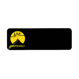 Live Ambitiously Return Address Label