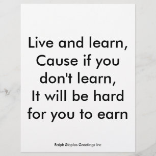 Live and Learn