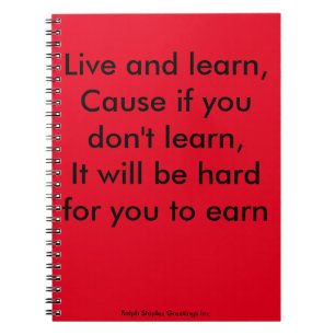 Live and Learn Notebook