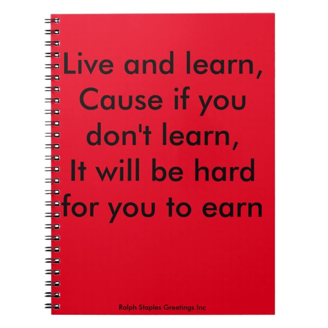 Live and Learn Notebook (Front)